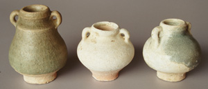 Celadon jarlets from the Royal Nanhai, showing the importance of temperature control during firing