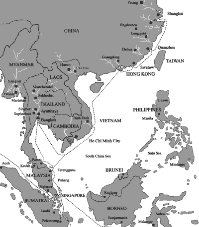 Map of China and SE Asia