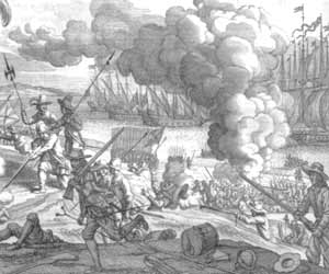 The battle at Mannar, 1658.