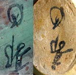 Same marks on bronze & ceramics