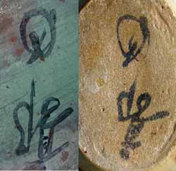 The same mark on bronze & ceramics