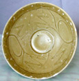Olive brown glazed bowl interior