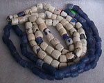 Glass beads, length 11-13mm, diameter 4-8mm
